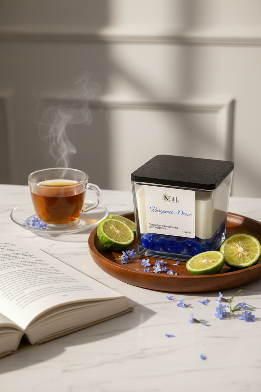 Bougie Parfumée à la Bergamote ~Ozone -440g