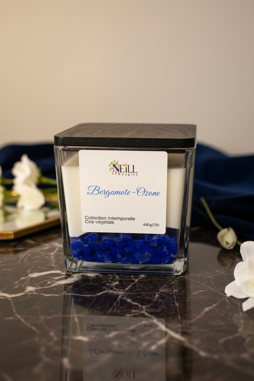 Bougie Parfumée à la Bergamote ~Ozone -440g